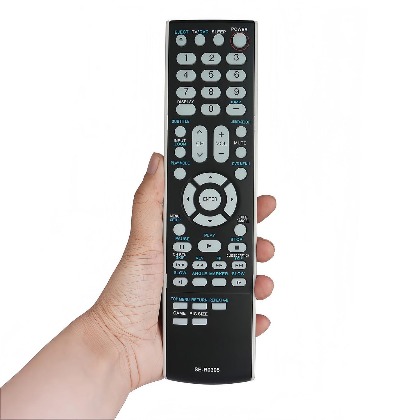 Universal Replacement Remote Control Compatible for Toshiba TV/DVD 22LV505C 22LV61K 22LV610 22LV611U-T SER0305 15LV505 19CV100U 19LV61K 19LV505