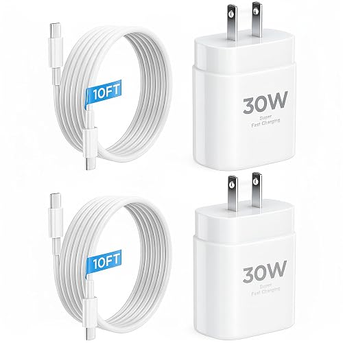 iPhone 17 16 15 Charger Fast Charging 10FT Cable, 30W USB C Charger Block for i Phone 15 16 16e 17 Air Plus Pro Max/iPad Pro/AirPods, PD USBC Power