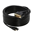WireZee 25FT HDMI to DVI-D 24+1 Cable - HDMI Male to DVI-D Male Adapter Cable for Monitor, PC, Laptop, TV, Projector - High-Speed Digital Video Cable