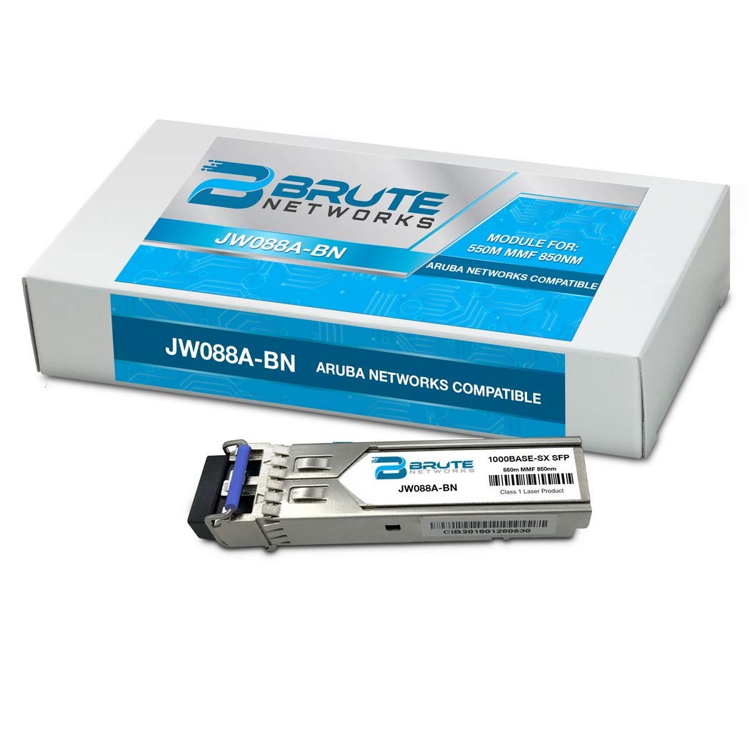 Brute Networks JW088A-BN - 1000BASE-SX 550m 850nm SFP(Compatible with OEM PN# JW088A)