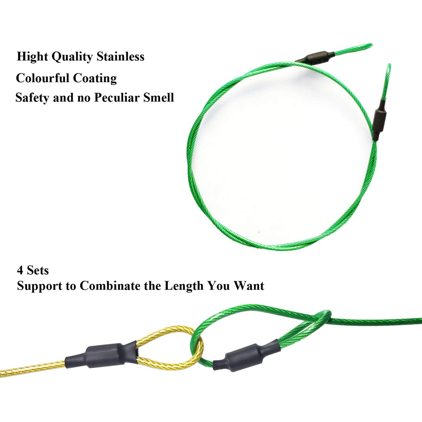 Atoptek Camera Safety Tether, Stainless Steel Cable Wire Colorful Coating Lanyard with Hook Carabiner Clip for GoPro Hero 9 8 7 6 5 4 3 Session DJI