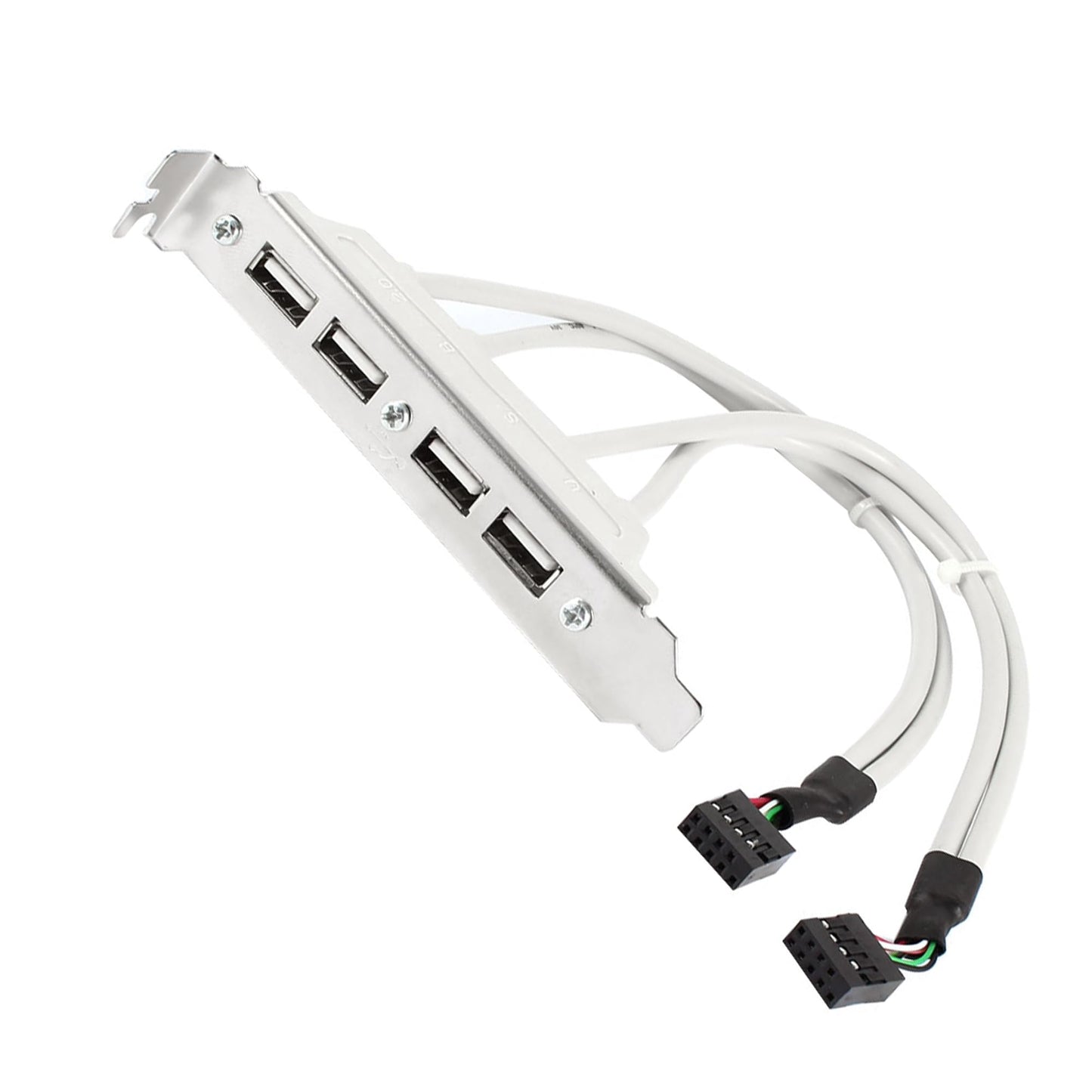 uxcell 4 Ports Hub USB 2.0 Port Slot Plate Adapter Panel to Motherboard Dual 9 Pin Header Panel Bracket Expansion Cable 25cm Long