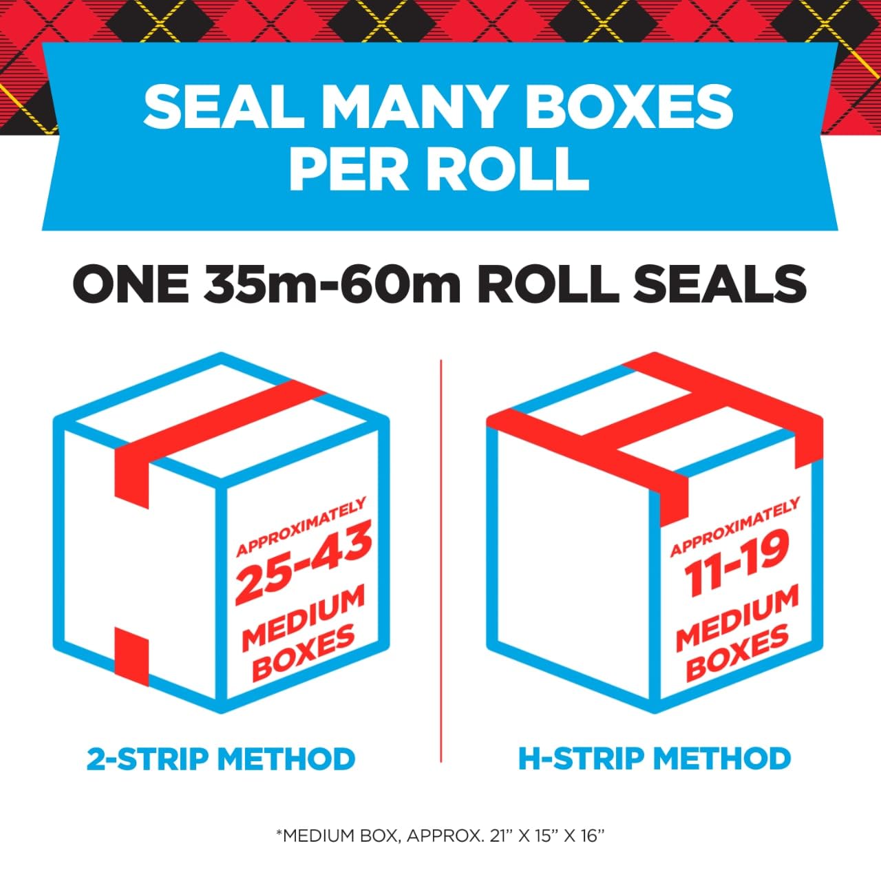 Scotch Heavy Duty Shipping Packing Tape, Clear, Shipping and Packaging Supplies, 1.88 in. x 54.6 yd., 6 Tape Rolls