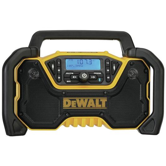 DEWALT 12V/20V MAX Portable Bluetooth Radio, Cordless, 100 ft Range, 3.5” Subwoofers, Jobsite (DCR028B)