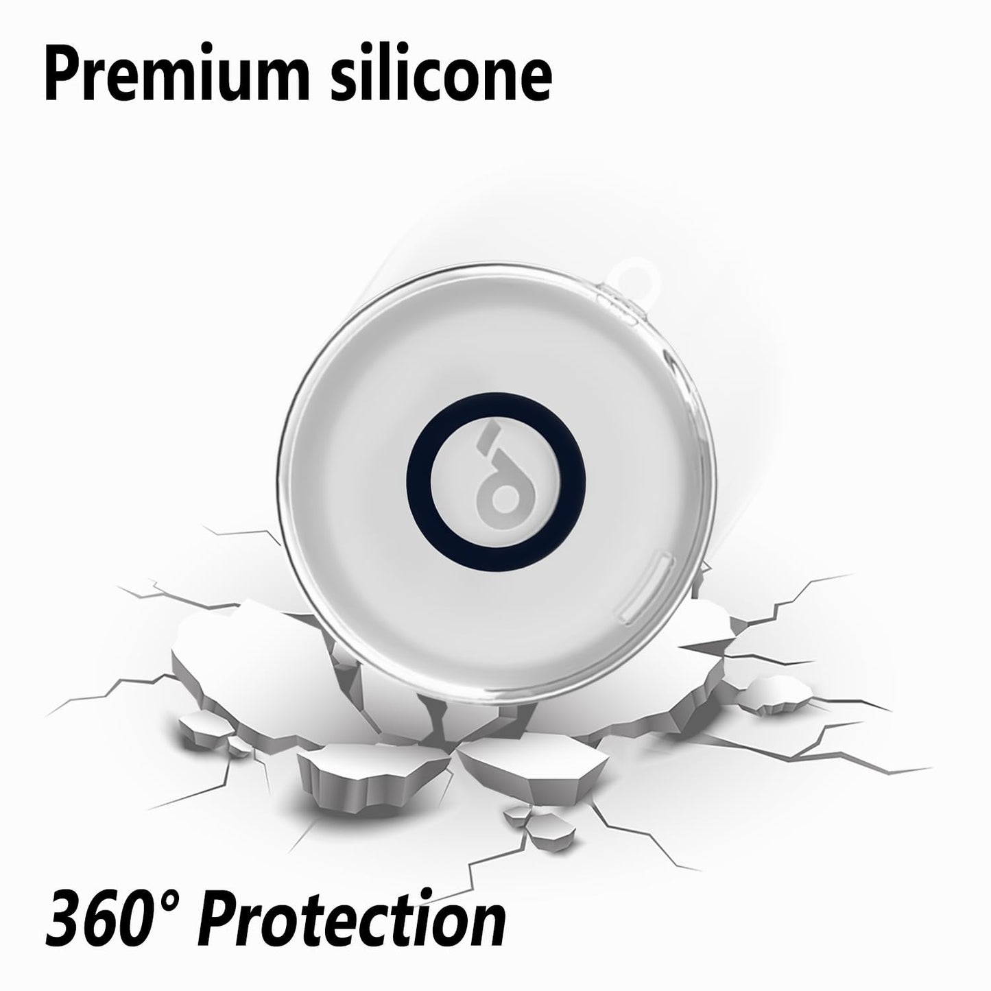 Geiomoo TPU Cover for Anker Soundcore Sleep A30 Case, Soft Flexible Scratch Resistant Protective with Carabiner (Clear)