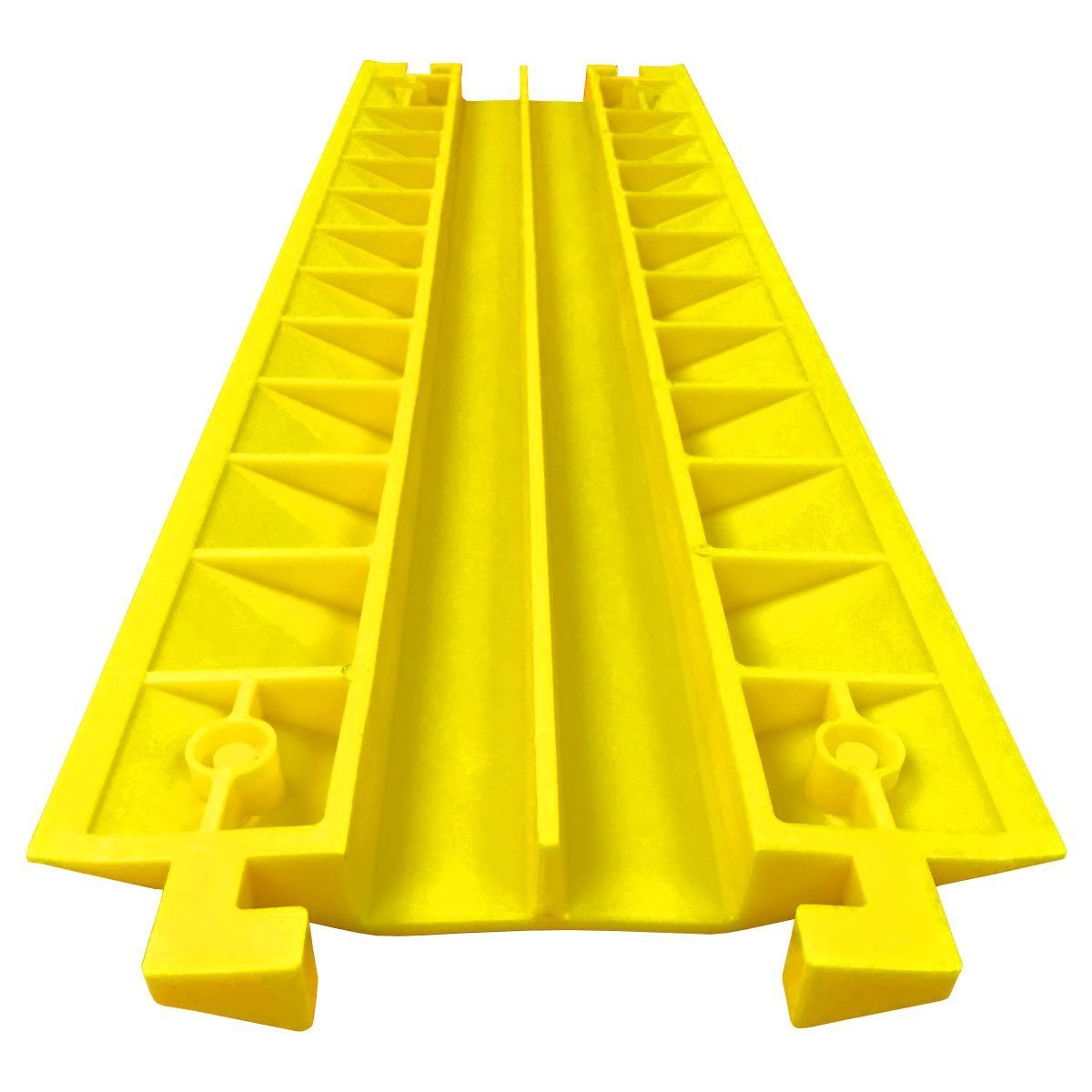 EZ Hidewire EZ Runner PVC Drop Over Cable Ramp Wire Protector Cord Cover - 2 Channel - Yellow