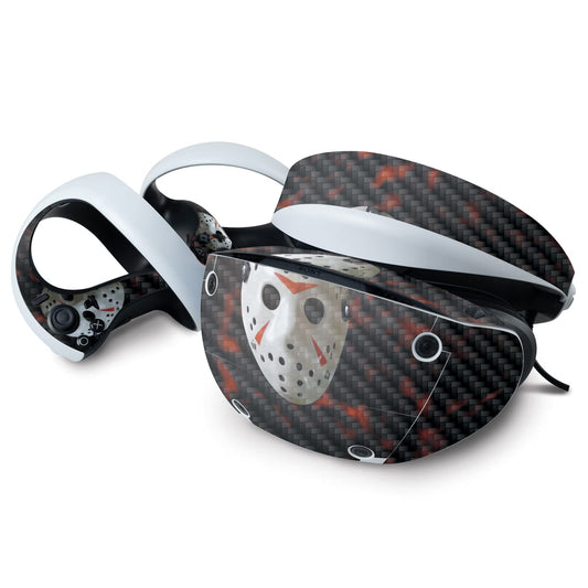 MightySkins Carbon Fiber Skin Compatible with Sony Playstation VR2-13th Nightmare | Protective Durable Textured Carbon Fiber Finish | Easy to Apply