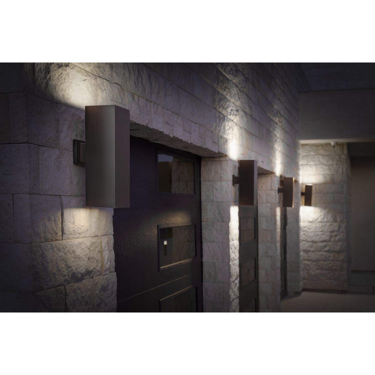 Square Collection 6" Aluminum Outdoor Up/Down Wall Lantern Light Antique Bronze