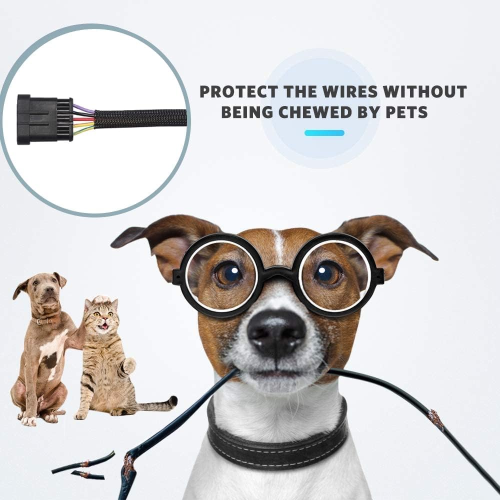 10ft - 1/2 inch Cord Protector Wire Loom Tubing Cable Sleeve Split Sleeve for USB Cable Power Cord Audio Video Cable - Management for TV Computer