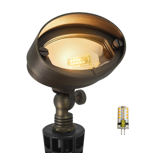 COLOER Die-cast Brass LED Landscape Flood Lights Outdoor, 3W 9-17 Volt Low Voltage Wall Wash Lighting, Outdoor Floodlight for Illuminating Signs
