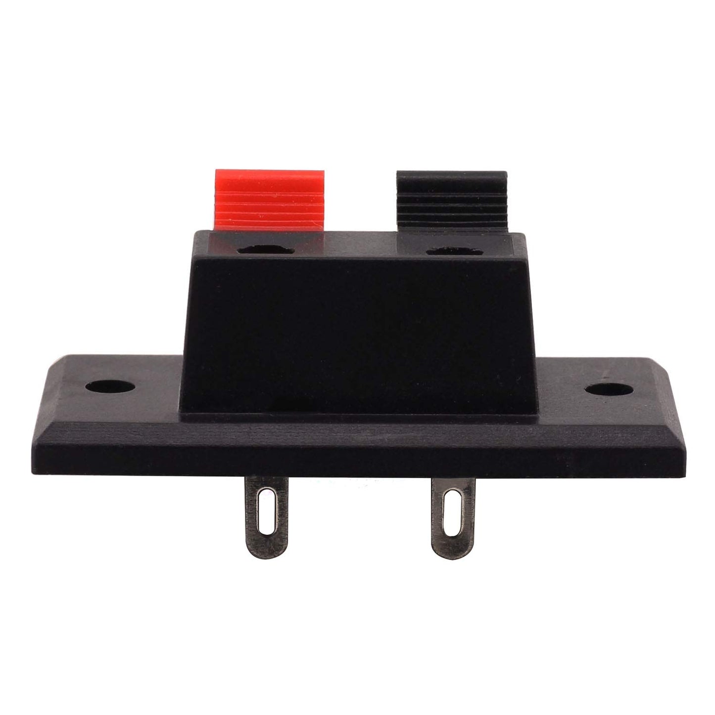 Tegg 10PCS 2 Pin Speaker Terminal Block 2 Way Amplifier Spring Jointing Clamp Test Clip Stereo Speaker Strip Shape Push Release Connector Plate 2