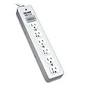TRIPP LITE Hospital-Grade Surge Protector Medical Power Strip, 6 Outlets, Right-Angle NEMA 5-15PHG Plug, 10 Foot / 3M Cord, 1050 Joule Protection