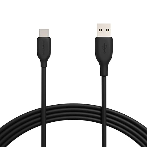 Amazon Basics USB-C to USB-A 2.0 Fast Charger Cable, 480Mbps Speed, USB-IF Certified, for Apple iPhone 16/15, iPad, Samsung Galaxy, Tablets, Laptops