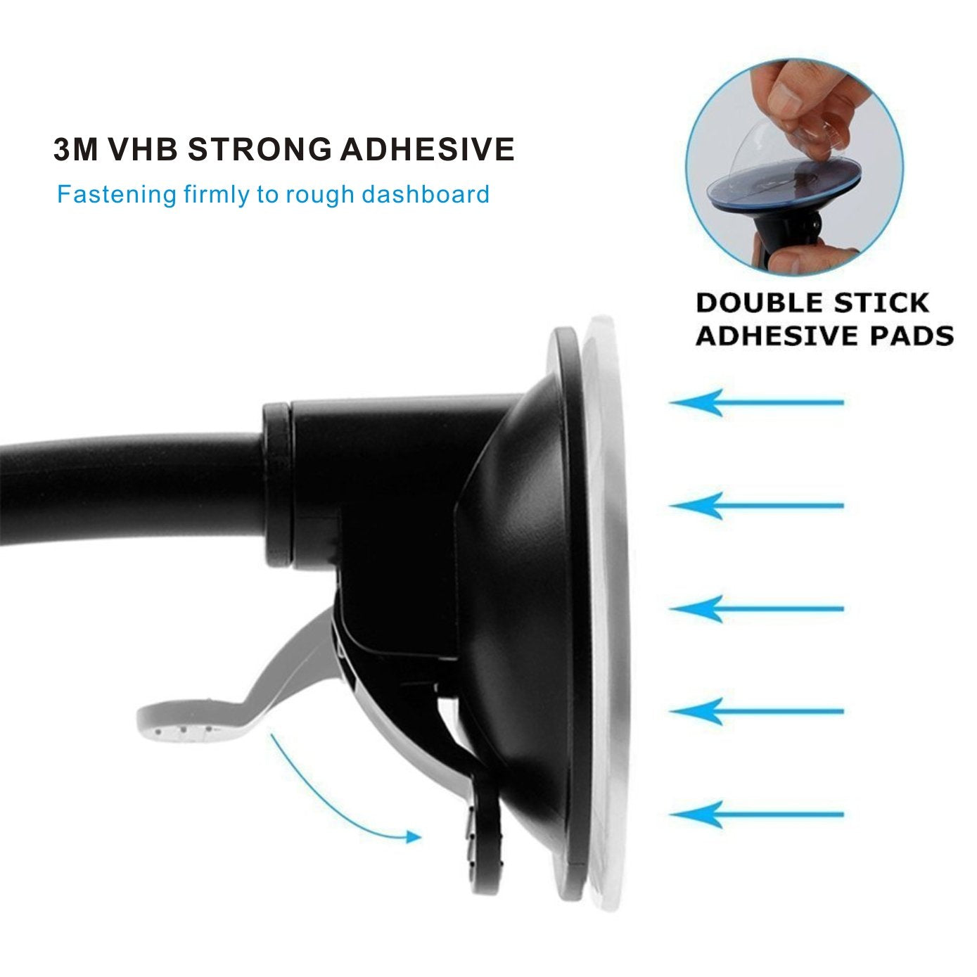 Suction Cup Double Sided Adhesive Pad 8PACK Mount Disk Hook Dashboard Sticky Pads for GPS Phone Car Dash Windshield Shower Replacement Mounting Heavy