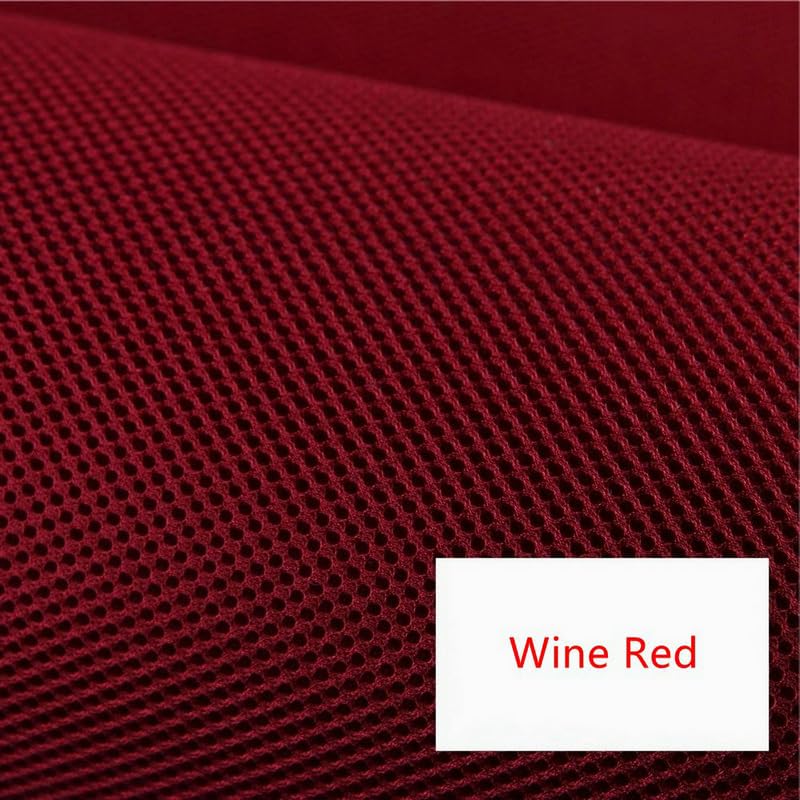 1MX1.6M Breathable Speaker Mesh Cloth Dustproof Soundproof Net Handmade DIY Upholstery Cloth Radio Acoustic Protective Cloth (Wine Red)