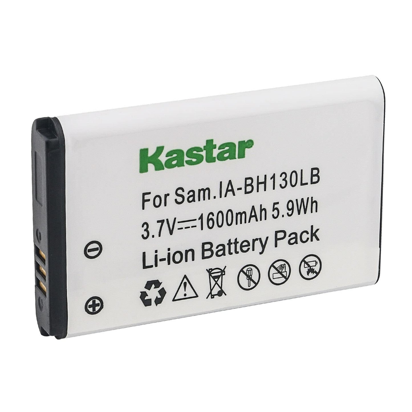 Kastar 1-Pack IA-BH130LB Battery and AC Wall Charger Replacement for Samsung HMX-W300 HMX-W300HD HMX-W300BN HMX-W300RN HMX-W300RP HMX-W300YN