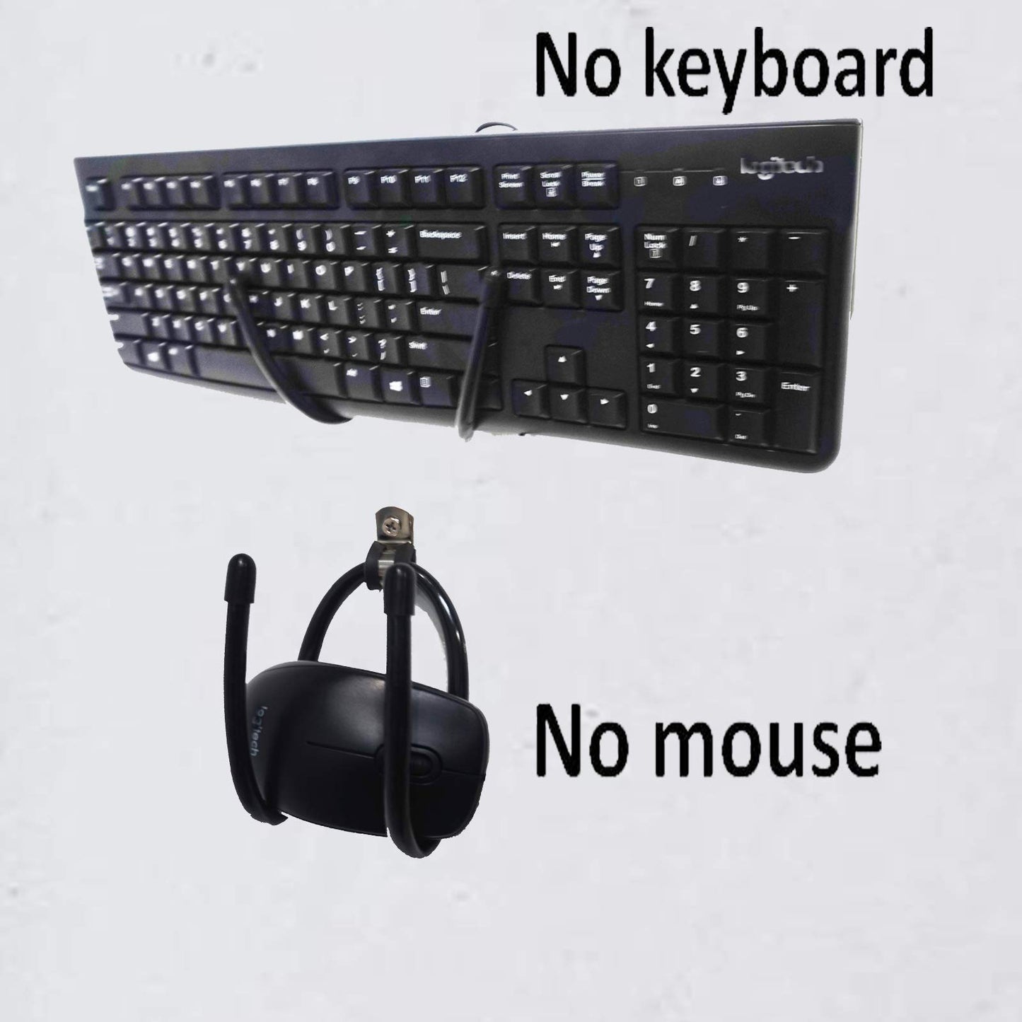 Pmsanzay Pack of 2, Keyboard Mouse Wall Mount Wall Holder Wall Rack - No Keyboard No Mouse