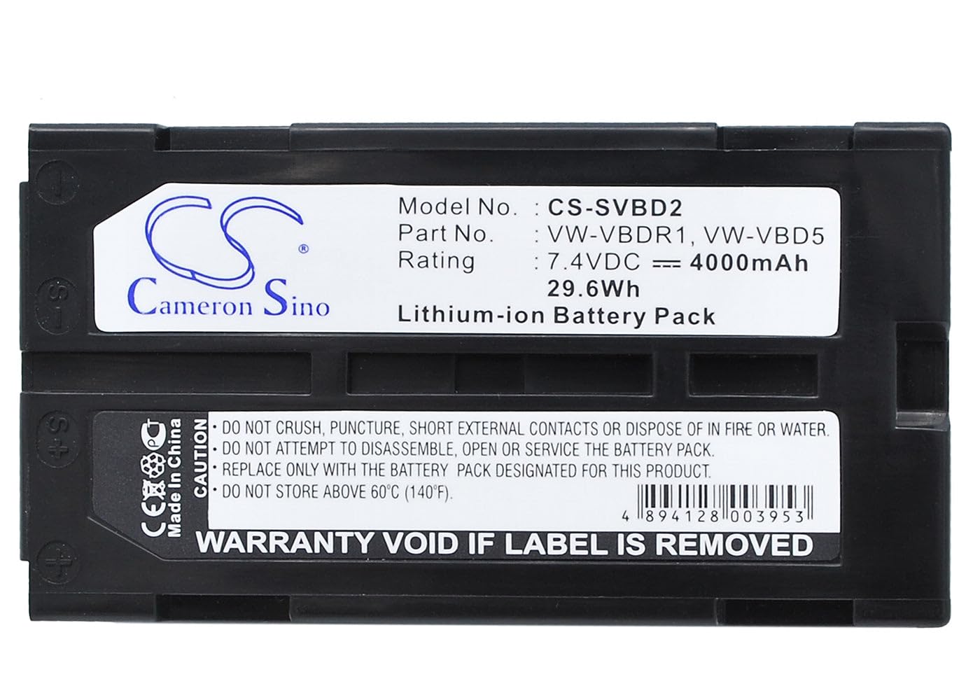 VI VINTRONS 4000mAh Battery for HITACHI VM-H650, VM-H650A, VM-H655LA, VM-H755, VM-H755LA