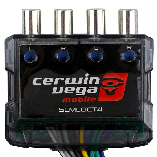 Cerwin Vega SYNCLINK Mini LOC 2 Channel w/Trigger : Premium 4-Channel High-Powered Line Output Converter & Line Driver with Digital Noise Filter, Adjustable Output, DC Amplifier Trigger SLMLOCT4