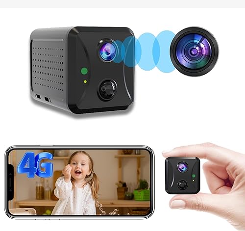 4G LTE Cellular Security Camera, No WiFi, SIM Card Included, FHD Video, Motion Sensor, 20-Day Battery, Portable