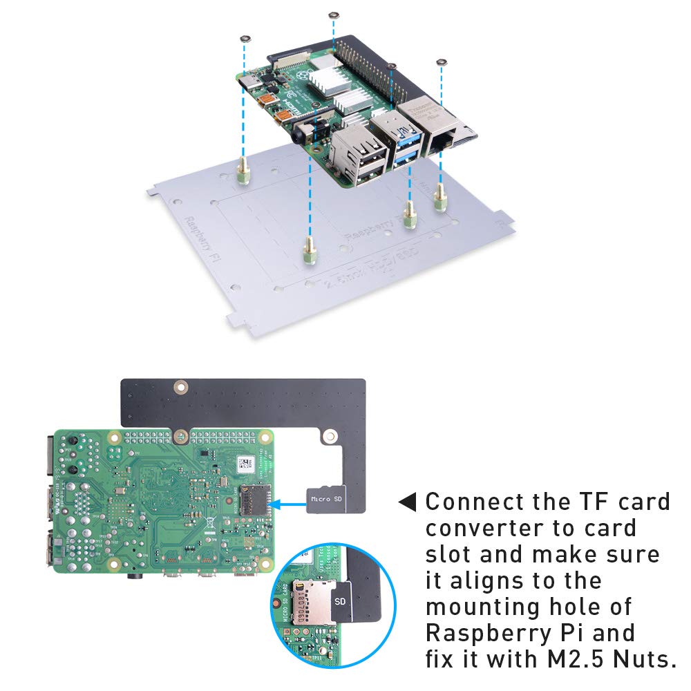 GeeekPi Cluster Case for Raspberry Pi - Stackable 8-Layer Rack With 120mm RGB LED 5V Cooling Fan for Raspberry Pi 4B/3B+/3B/2B/B+ and Jetson Nano