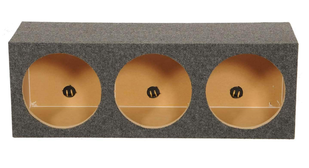QPower HD12-3HOLE Triple 12-Inch Sealed Subwoofer Box