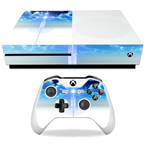 MightySkins Skin Compatible with Microsoft Xbox One S - Cross | Protective, Durable, and Unique Vinyl Decal wrap Cover | Easy to Apply, Remove,
