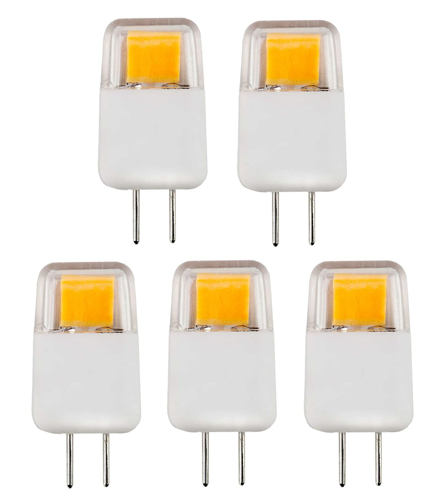 CBconcept UL Listed G8 LED Light Bulb, 5 Pack, Epistar COB 1.7 Watt, 220 Lumen, NOT Dimmable, Warm White 3000K, 360 degreeBeam Angle, 20W Equivalent