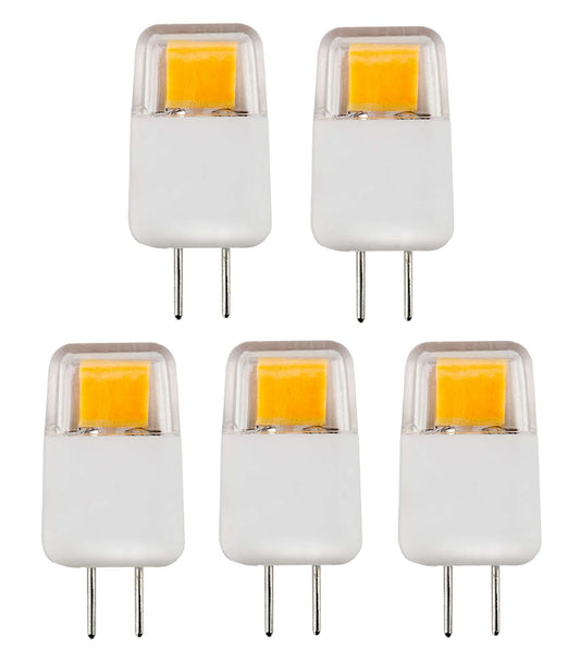 CBconcept UL Listed G8 LED Light Bulb, 5 Pack, Epistar COB 1.7 Watt, 220 Lumen, NOT Dimmable, Warm White 3000K, 360 degreeBeam Angle, 20W Equivalent