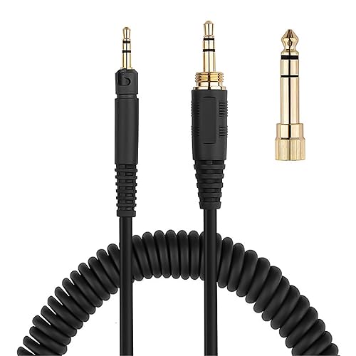 Replacement Cable for Audio-Technica ATH-M70X M60X M50X M40X Headphones Audio Cord Spring Wire Stretch to 3meters/9.9feet