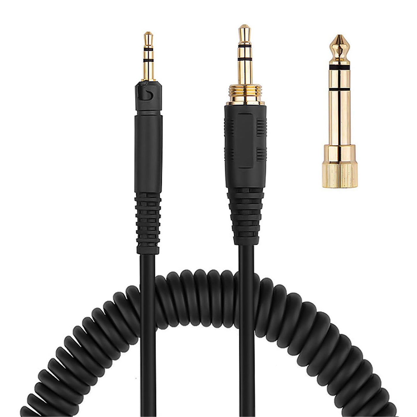 Replacement Cable for Audio-Technica ATH-M70X M60X M50X M40X Headphones Audio Cord Spring Wire Stretch to 3meters/9.9feet