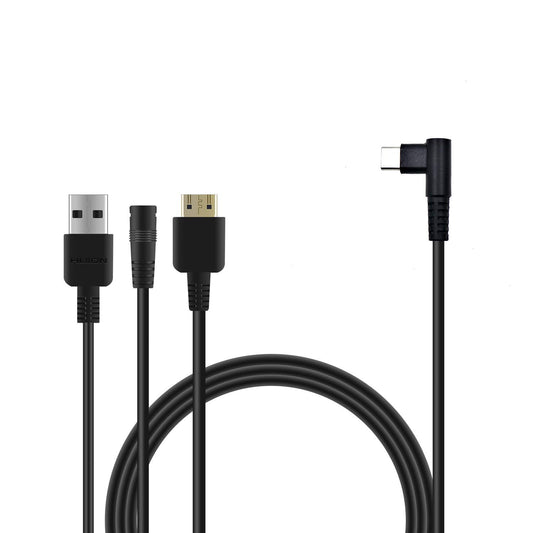 Spaseeba 3-in-1 Pen Display Cable CB01 Suitable for Graphics Drawing Tablet Monitor Kamvas Pro 12 / Pro13 / Pro16 with HDMI Power and USB Cables