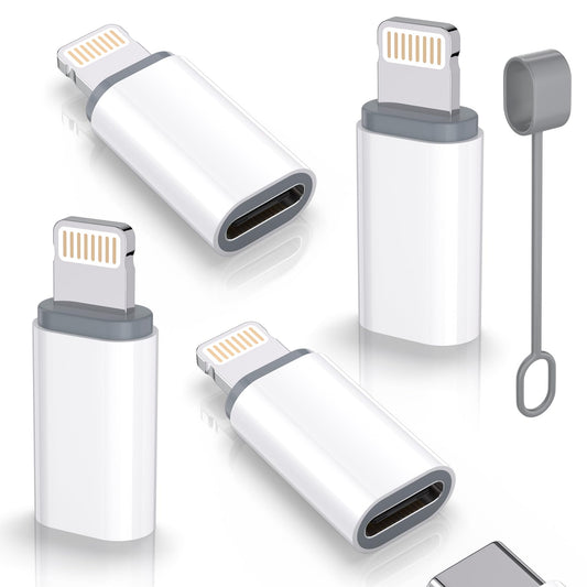 USB C Type C to Lightning Adapter MFi Certified 4 Pack 27W Fast Charging Support Data Sync,Lightning to USB Type C Cable Adapter for iPhone/iPad/for…