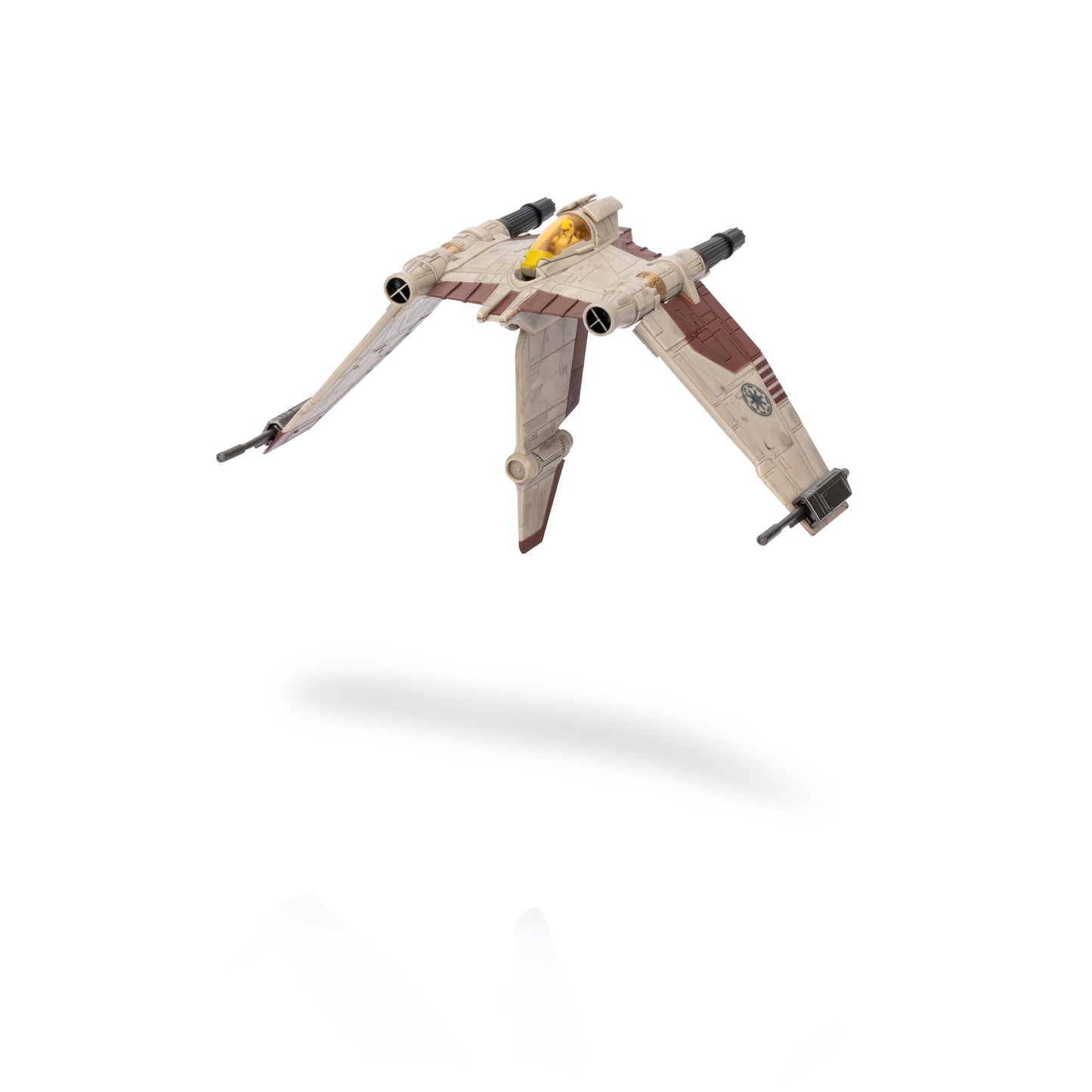 Star Wars Micro Galaxy Squadron V-19 Torrent Starfighter - 5-Inch Vehicle with Folding Wings and Tail Fin Plus 1-Inch Micro Figure Accessory