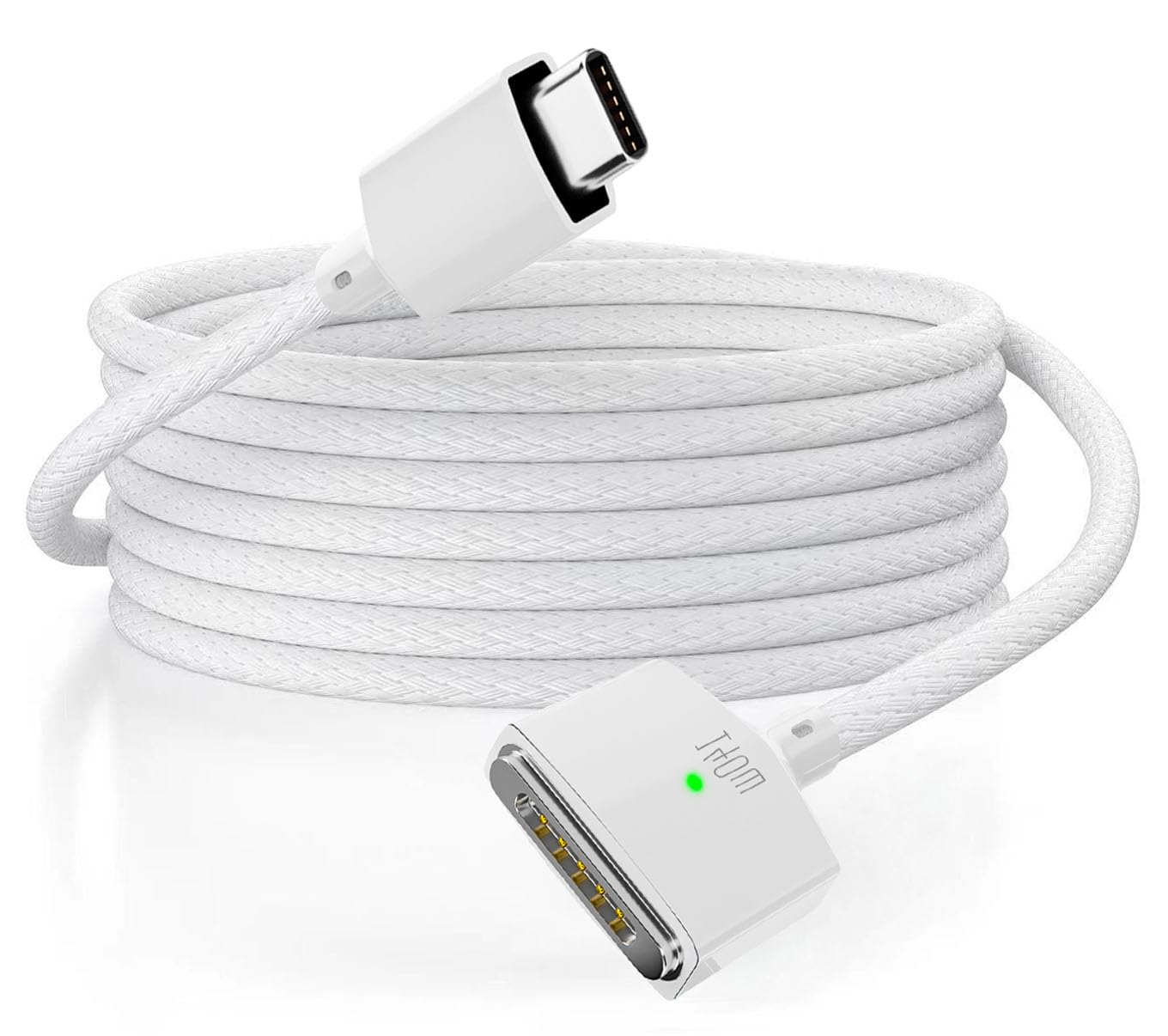Dorwrnln 140W USB C to Magnetic 3 Charging Cable for MacBook Pro/Air (14/16/13/15-inch, 2023/2022/2024), 6.6FT