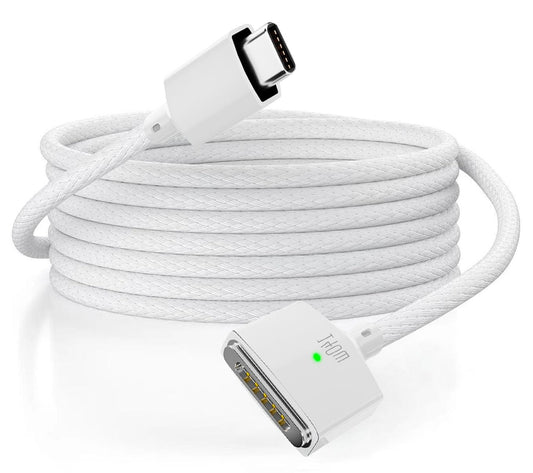 Dorwrnln 140W USB C to Magnetic 3 Charging Cable for MacBook Pro/Air (14/16/13/15-inch, 2023/2022/2024), 6.6FT