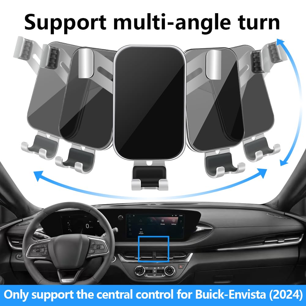 LUNQIN Car Phone Holder for Buick Envista 2024 2025 2026 Auto Interior Accessories Best Cell Phones Mount Cellphone Mobile Cradle Charging Navigation