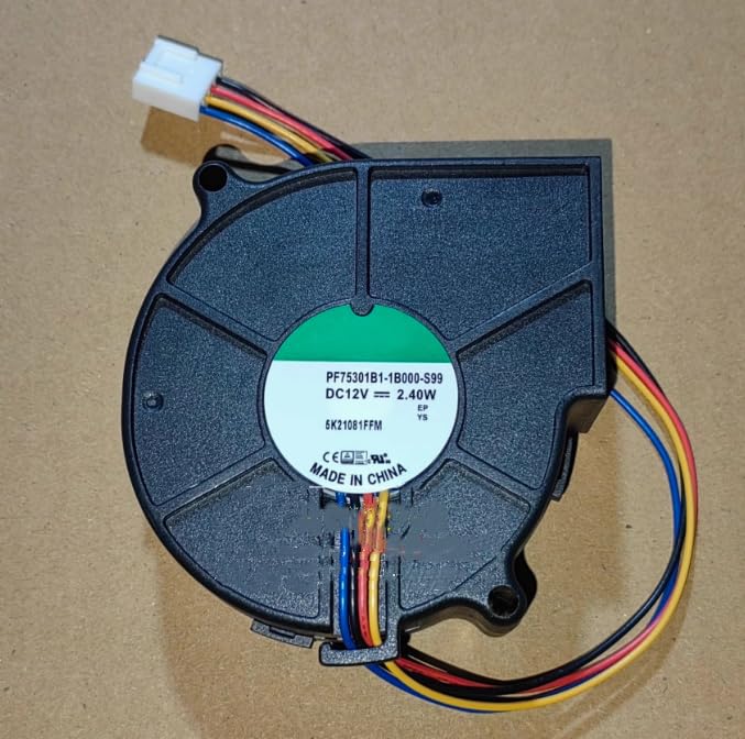 PF75301B1-1B000-S99 DC 12V 2.40W 7530 4-Wire Turbo Blower Cooling Fan