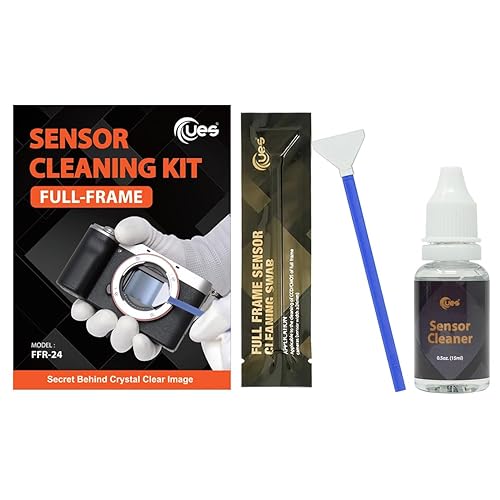 UES FFR24 Full Frame Camera Sensor Cleaning Kit: 14 x 24mm Sensor Cleaning Swabs and 15ml Sensor Cleaner Liquid Solution for Sony Nikon Canon