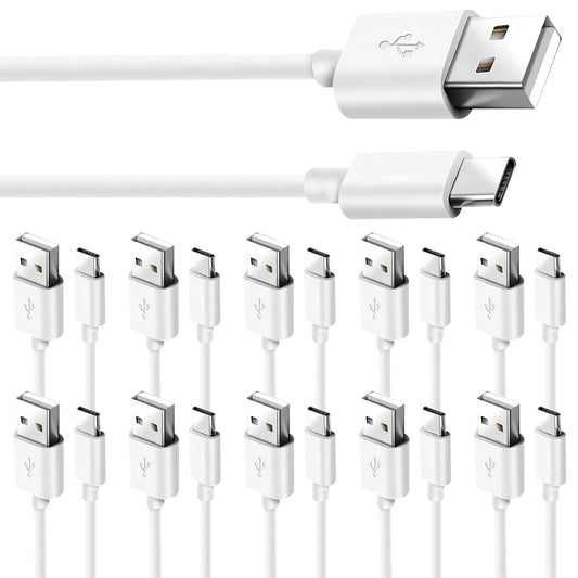 USB Type-C Cable [10-pack] 3.3ft Fast Charging Data Android Phone Charger Quick Cord, Type C to A Cable Compatible With Galaxy S20 S21 Ultra S10 S9 S8