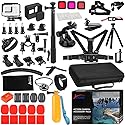 Husiway 68-in-1 Accessory Kit for GoPro Hero 7 6 5 Black GoPro7 Action Camera Filter Frame Waterproof Housing Case Bundle 60A