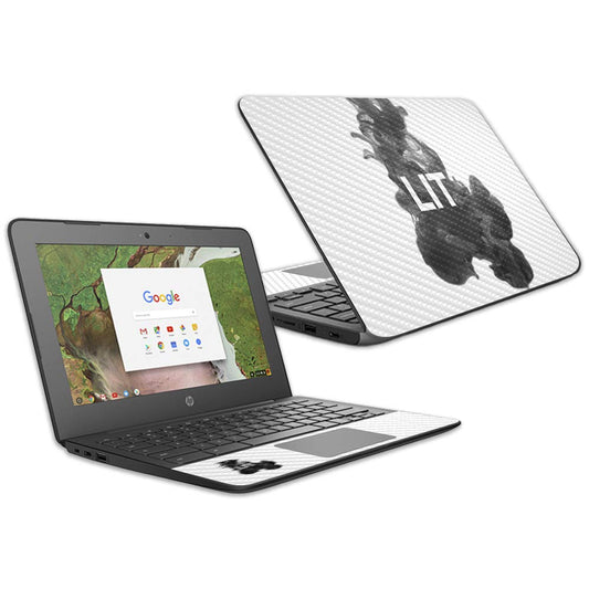 MightySkins Carbon Fiber Skin for HP Chromebook 11 G6 11.6" (2018) - Lit | Protective, Durable Textured Carbon Fiber Finish | Easy to Apply, Remove…