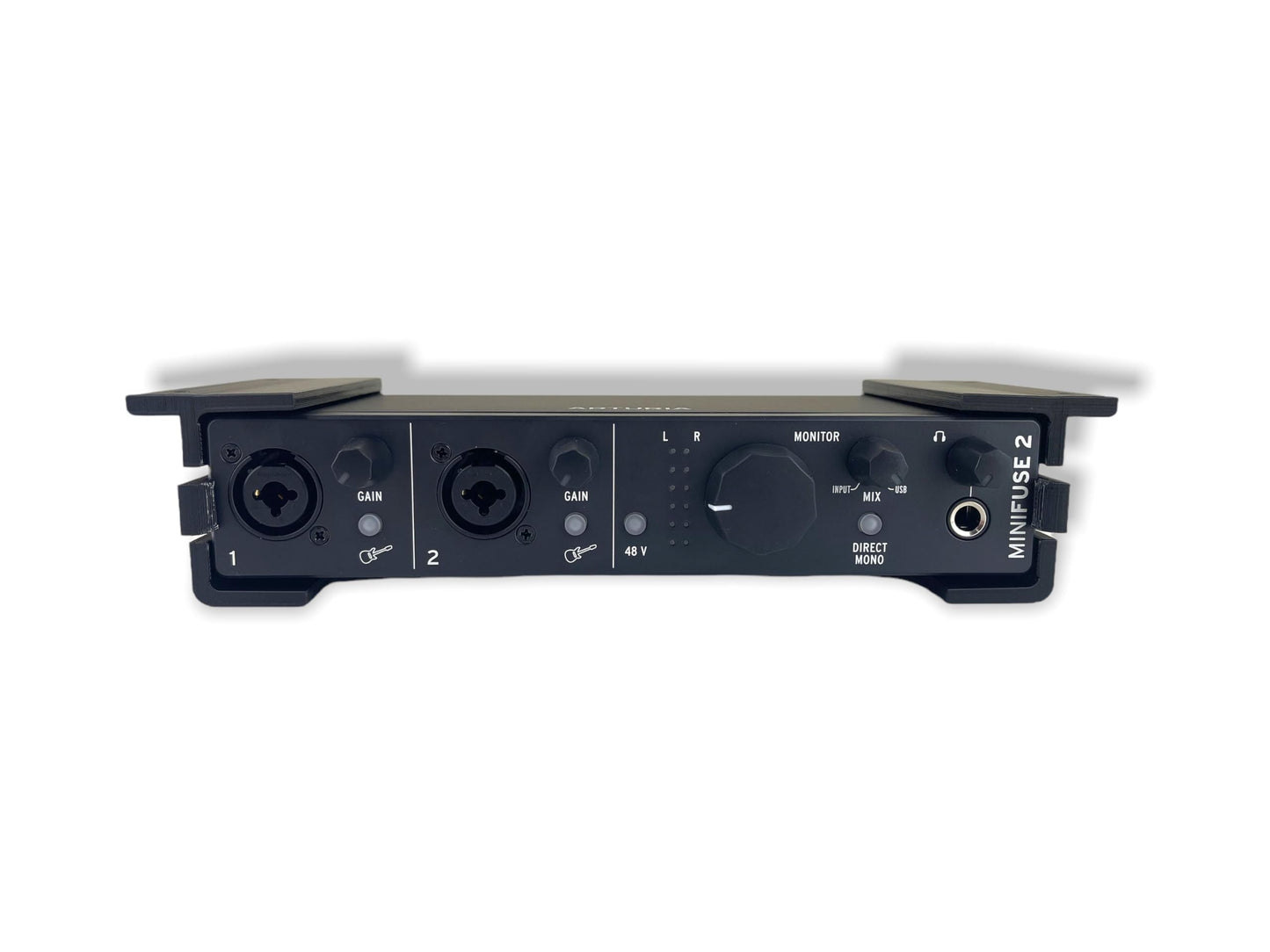 Iron Prints Desk Mount Kit for Arturia MiniFuse 1, 2, & 4 - Under Desk Mount Brackets with Reversible Clips - Secure Mounting Accessories