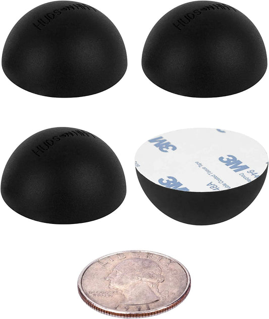 Hudson Hi-Fi Speaker Isolation Feet (4-Pack, 1") - Adhesive Silicone Anti-Vibration Pads for Speakers, Turntables, Subwoofers & Amplifiers, Supports