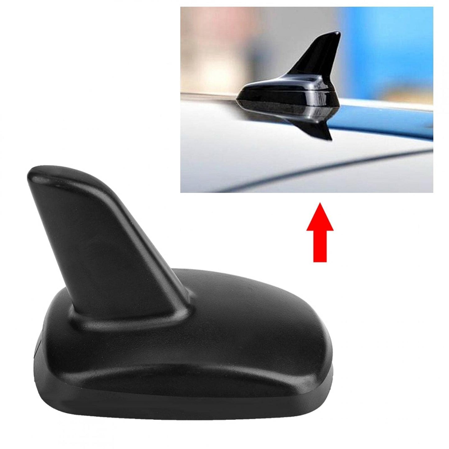 KIMISS Shark Fin Antenna for Audi A3 2016-2018, Car Roof Decoration, 3897ZIY, Black ABS Design, Enhanced Signal Reception