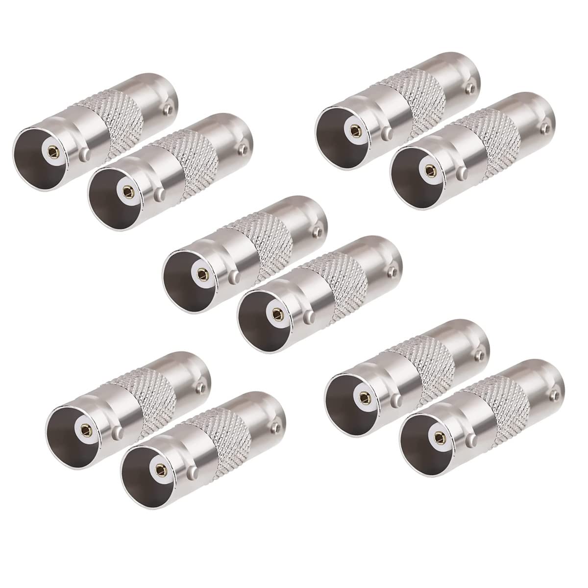 BeElion 10Pack BNC Female to BNC Female Jack Coupler Adaptor Connectors for Security CCTV DVR Camera System