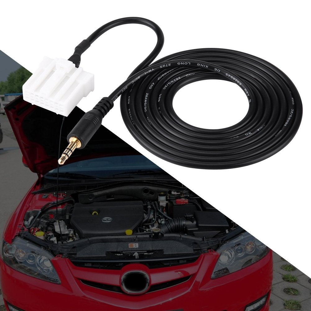 Acouto Car Audio Aux Cable Adapter 3.5mm Jack CD Interface for 2 3 5 6 2006-2013