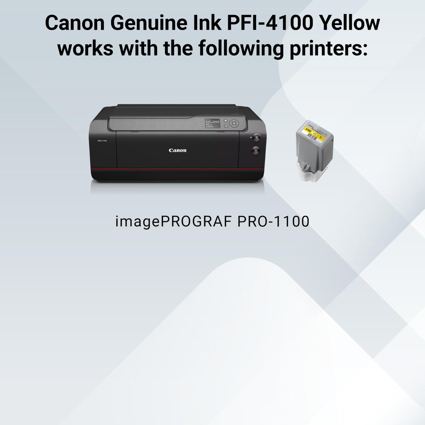 Canon PFI-4100 Genuine Yellow Ink Tank, Compatible with imagePROGRAF PRO-1100 Printers