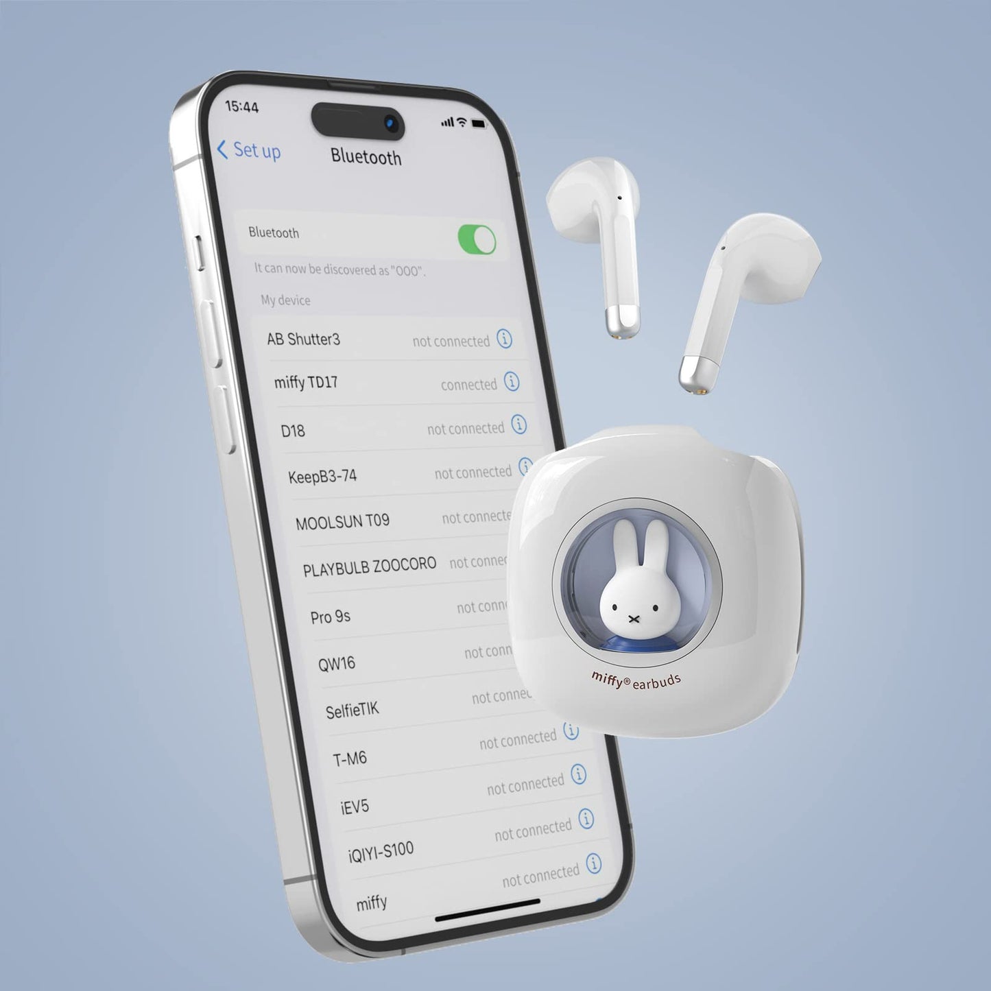Miffy Bluetooth Wireless Earbuds Headset (Blue)