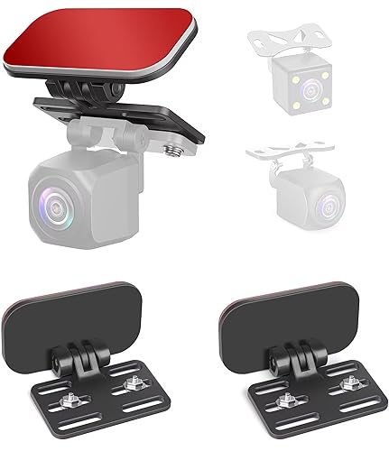 Naponal Dash Cam Rear Camera Mount(2 PCS), Universal Rear View Camera Rear Window Mount, Mirror Camera Rear Windshield Backup Camera Bracket, Car